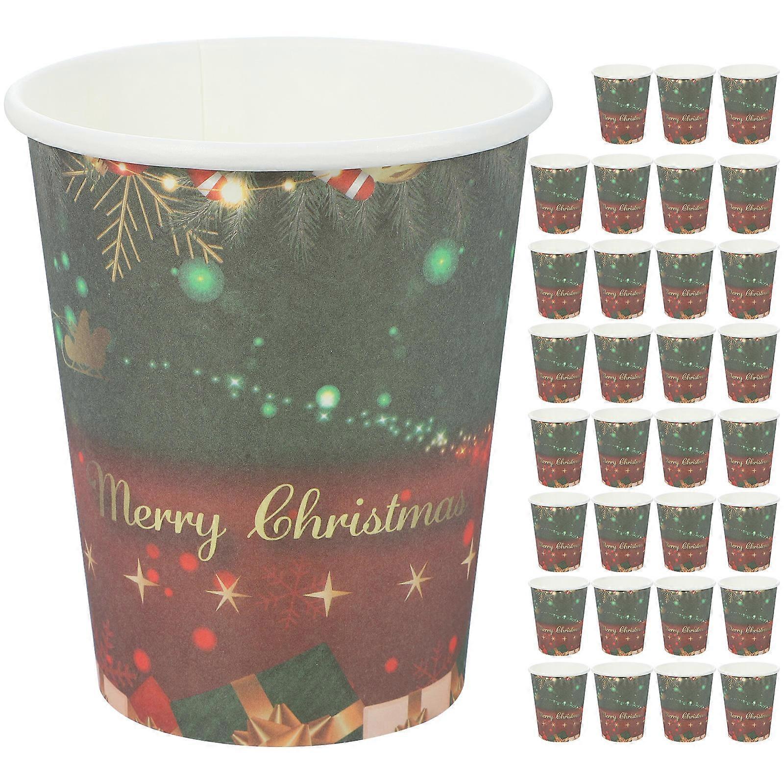 32Pcs Christmas Drink Cups Perfect For Party Hosts And Event Organizers Suitable For Home Receptions Weddings And Christmas Celebrations