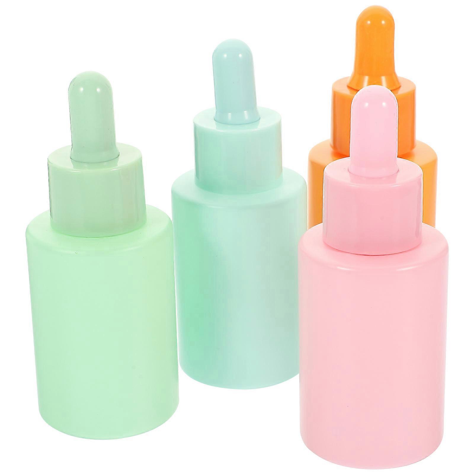 Essential Oil Bottles with Dropper for Storage 4pcs Glass Material Assorted Color 10ml