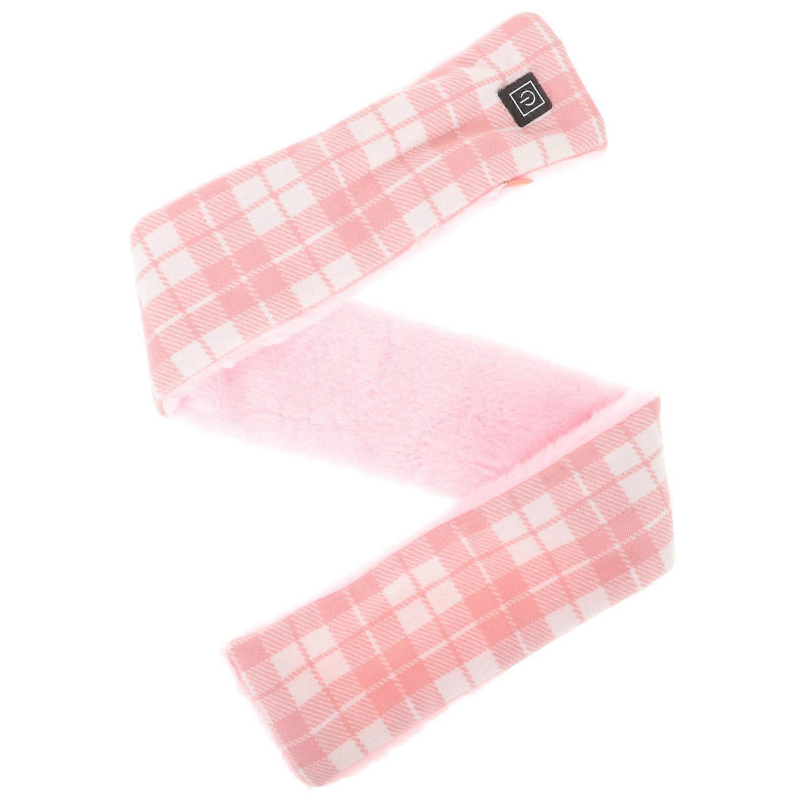 USB Powered Heating Scarf For Camping And Hiking Crafted From Pink Polyester Fiber With 1Set