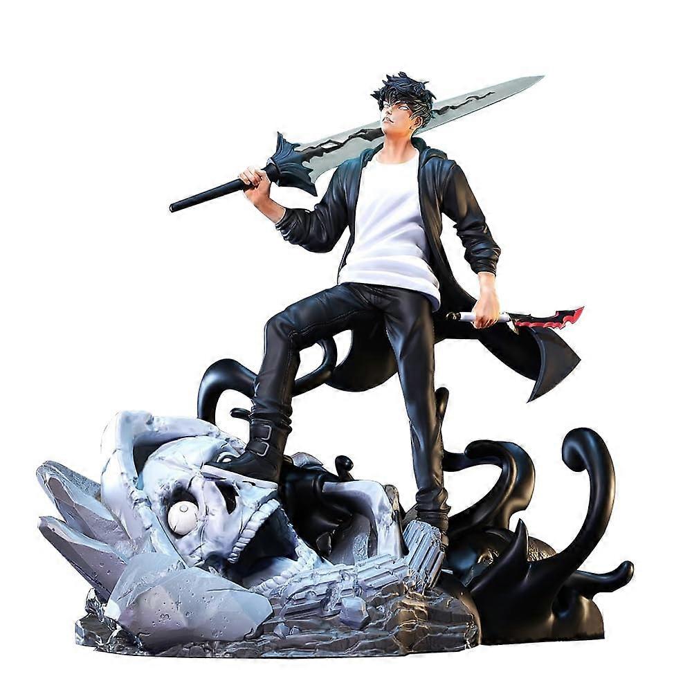 Sung Jin Woo Figure 20 cm Standing Pose Model Sung Jin Woo Action Figure Anime Statue PVC Statue Collectible Desktop Ornaments Gift Sung Jin Woo 20 cm