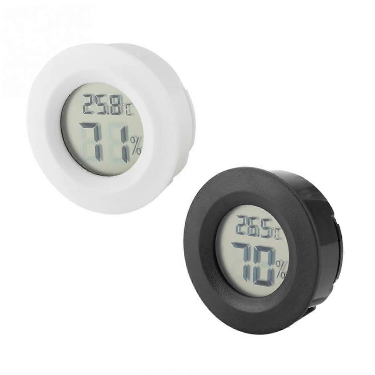 Reptile Mini Hygrometer Digital Thermometer for Bearded Dragons – Outdoor Temperature and Humidity Gauge, Black