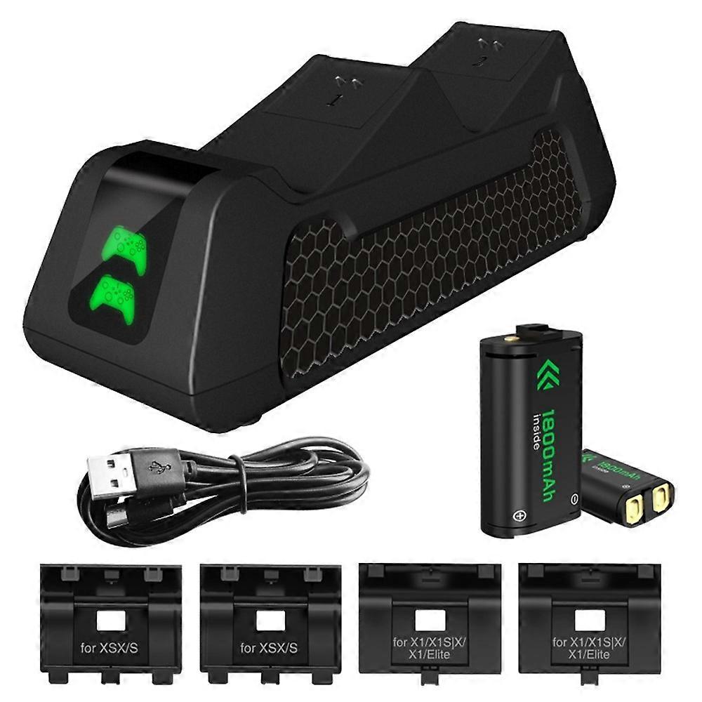 Charging Dock Compatible For Xbox Series X / S / Xbox One S / X / Xbox Elite Dual Controller Charger Station with Battery Back