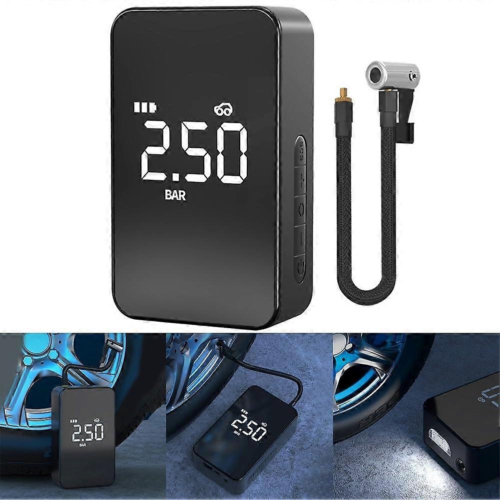 Multi Mode Portable Air Compressor Inflate Tires, Sports Equipment and More with 4 Adjustable Modes and Quick Inflation (A)