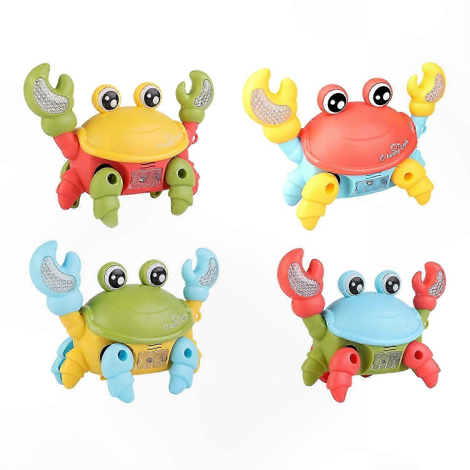 Light-Up Musical Crab Toy with Pull String and Lateral Movement Battery Operated for Kids Fun Play