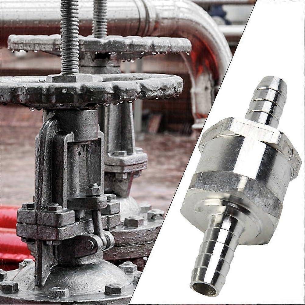 Aluminum Inline Non Valve Prevents Fuel Backflow in Hose Systems (8mm)