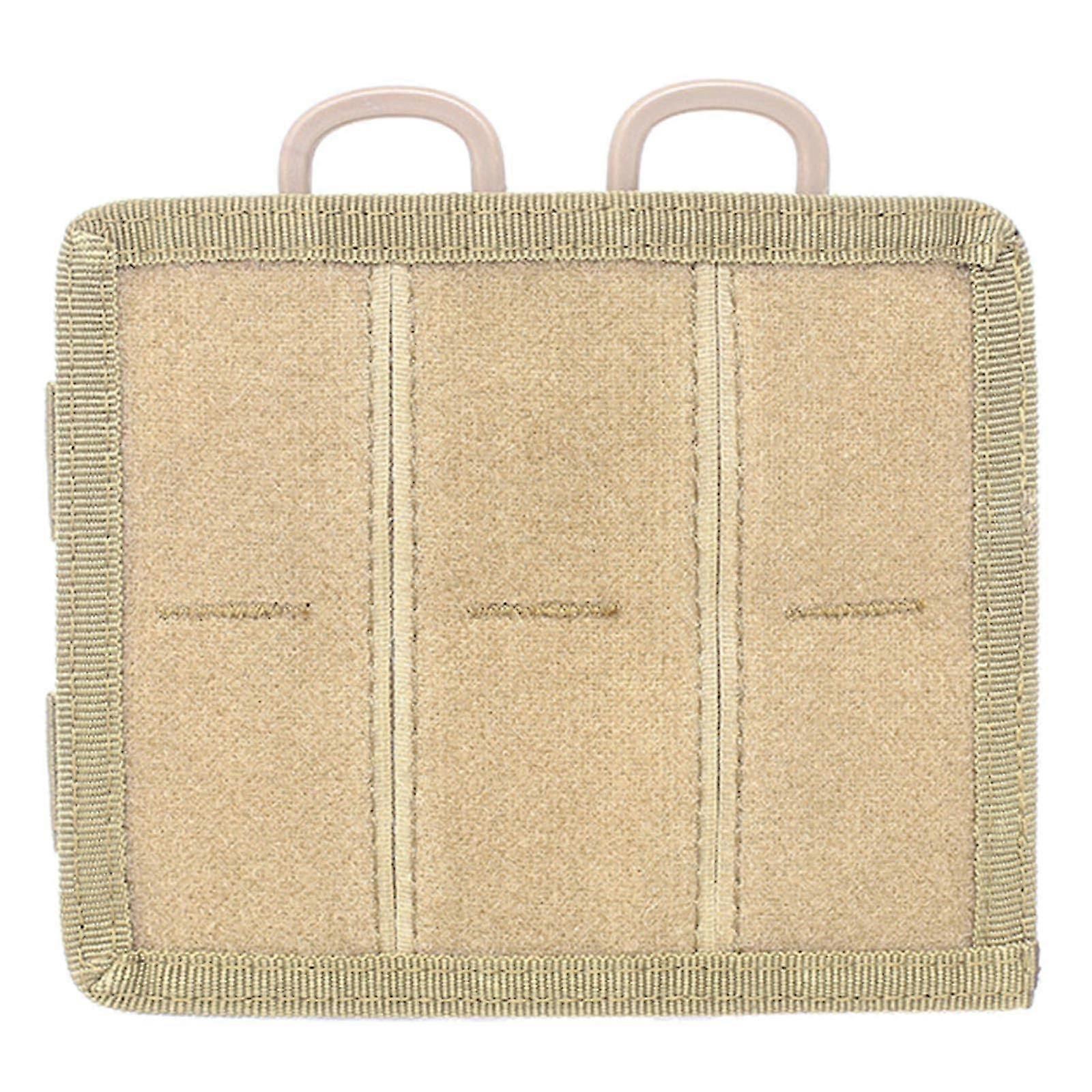 Versatile, modular panel with snap buttons and Drings, mesh pocket, mounting plate, 15.5 x 13 cm, hook and panel size