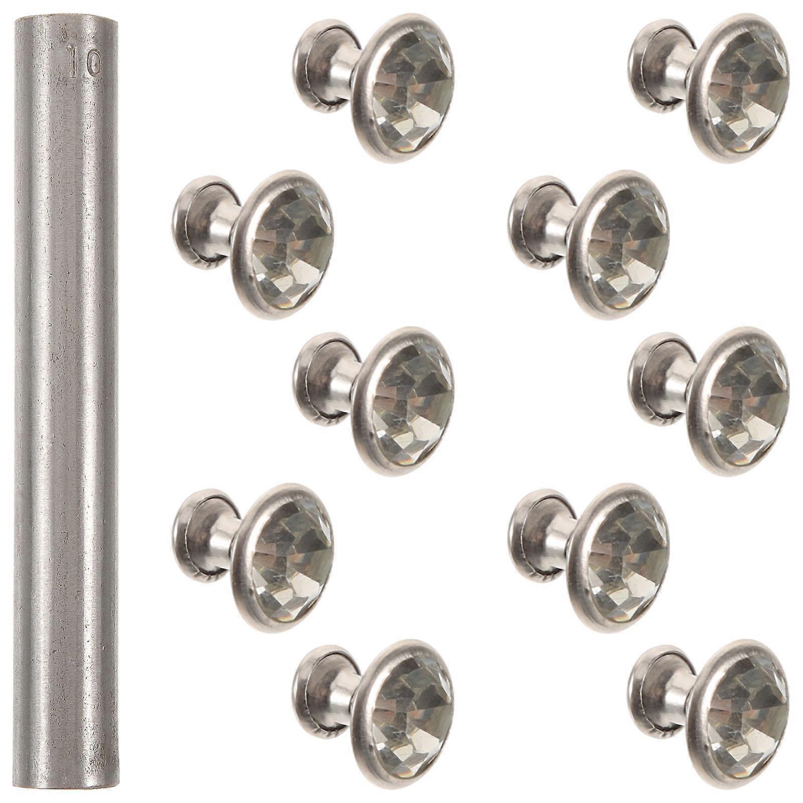 Rivet Setting Tool Repairing Rivet Setter for Installation Silver Tool 1 Set