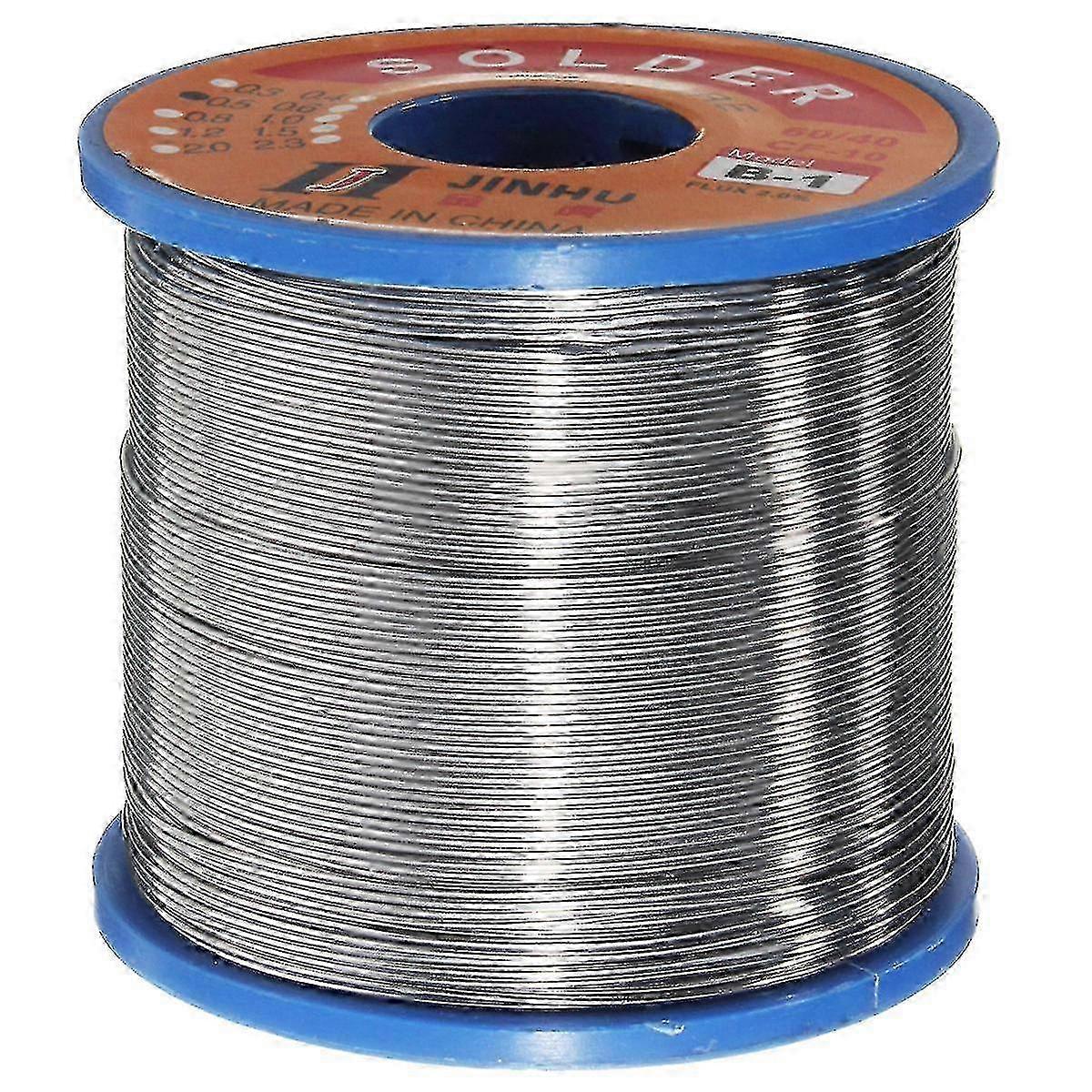 400g 60/40 القصدير الرصاص لحام تدفق الأسلاك الصنوبري الأساسية لحام لفة ، 0.8mm