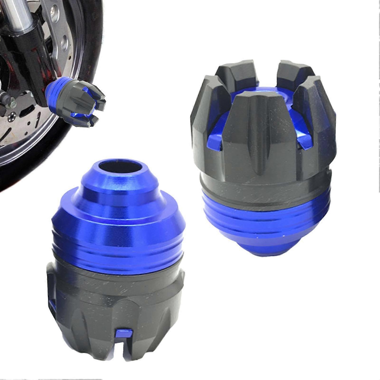 Front Fork Frame Sliders for Motorcycles, Wheel Crash Protectors, Blue, Compatible with Various Scooter Models
