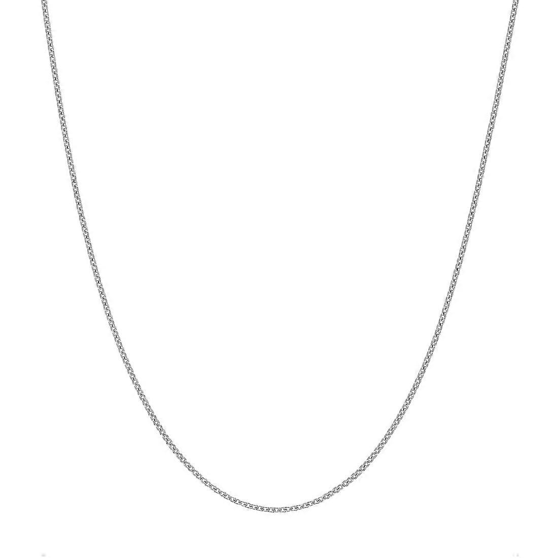 Colar com corrente de ouro amarelo maciço 14k, ajustável, 45 cm (18 polegadas), para homens e mulheres.