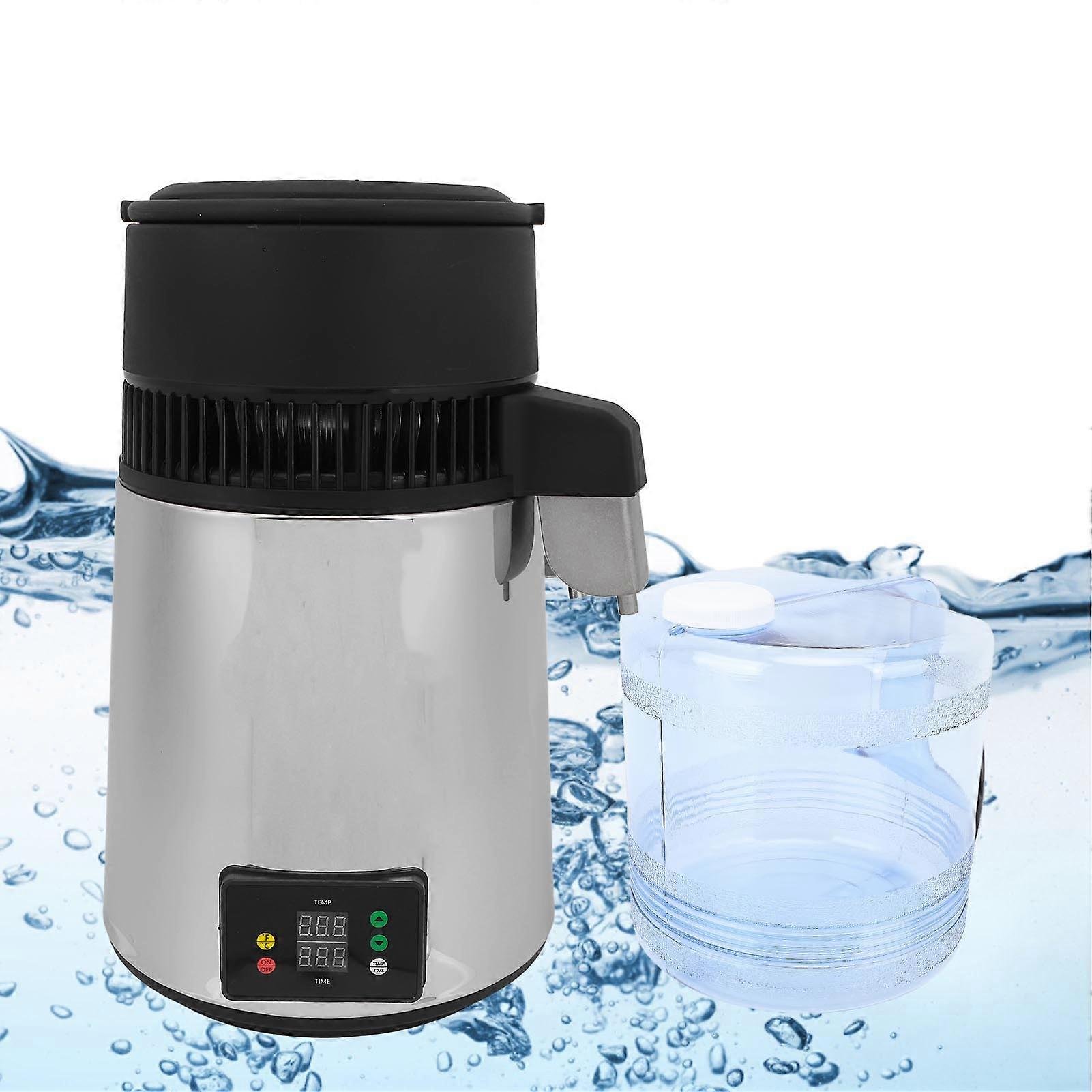 750W 4L Stainless Steel Water Distiller with Blue Container EU Plug