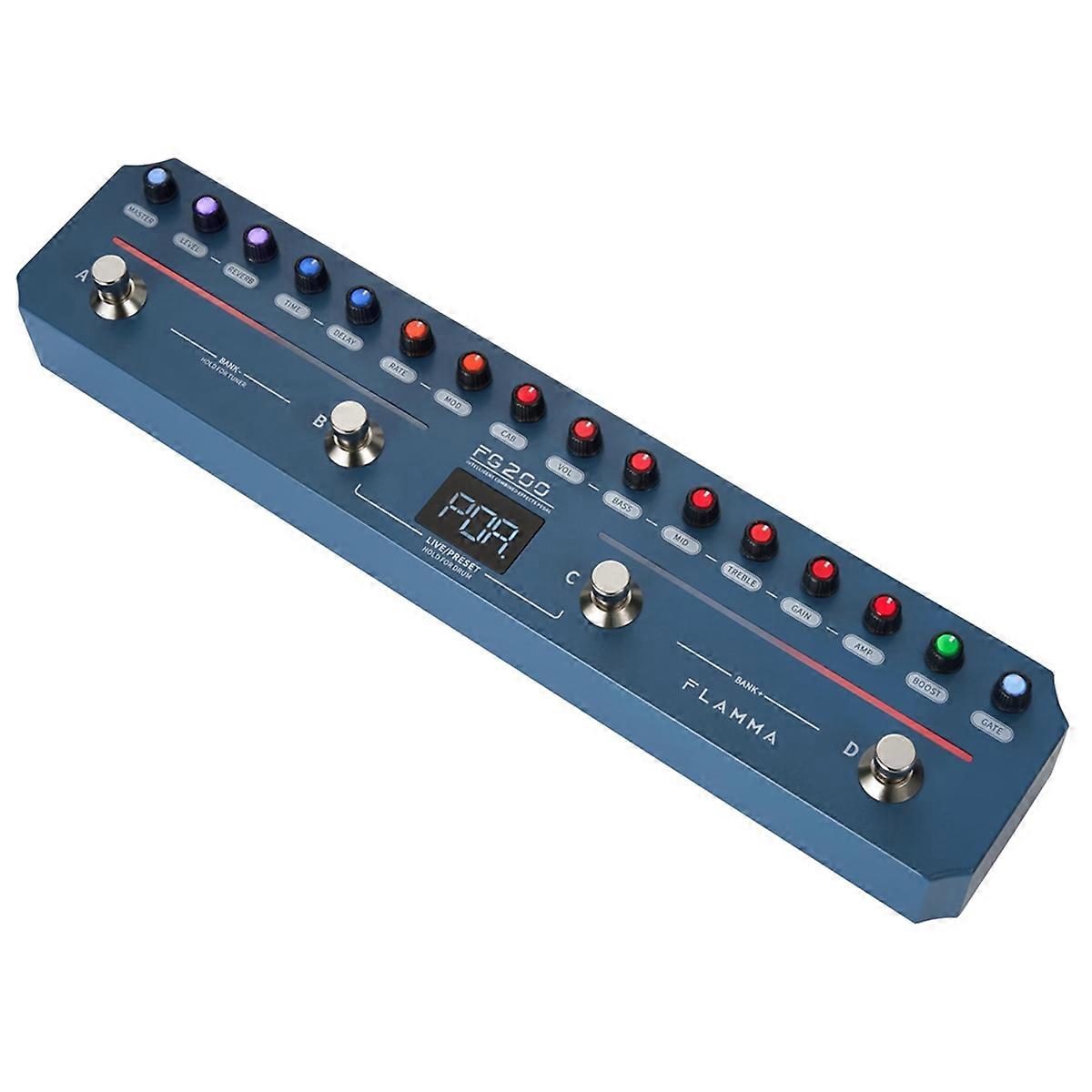 FG200 Intelligentes Multieffekt-Gitarrenpedal mit 52 AMP-Modellen 5 BOOST-Modellen 40 Rhythmus-Styles-Unterstützung APP OTG