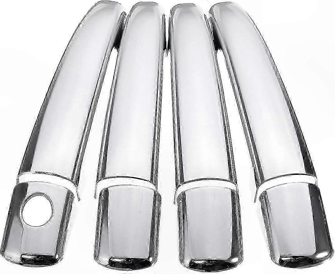 8 Pcs Chrome Door Handle Trim Covers for Various Vehicle Models