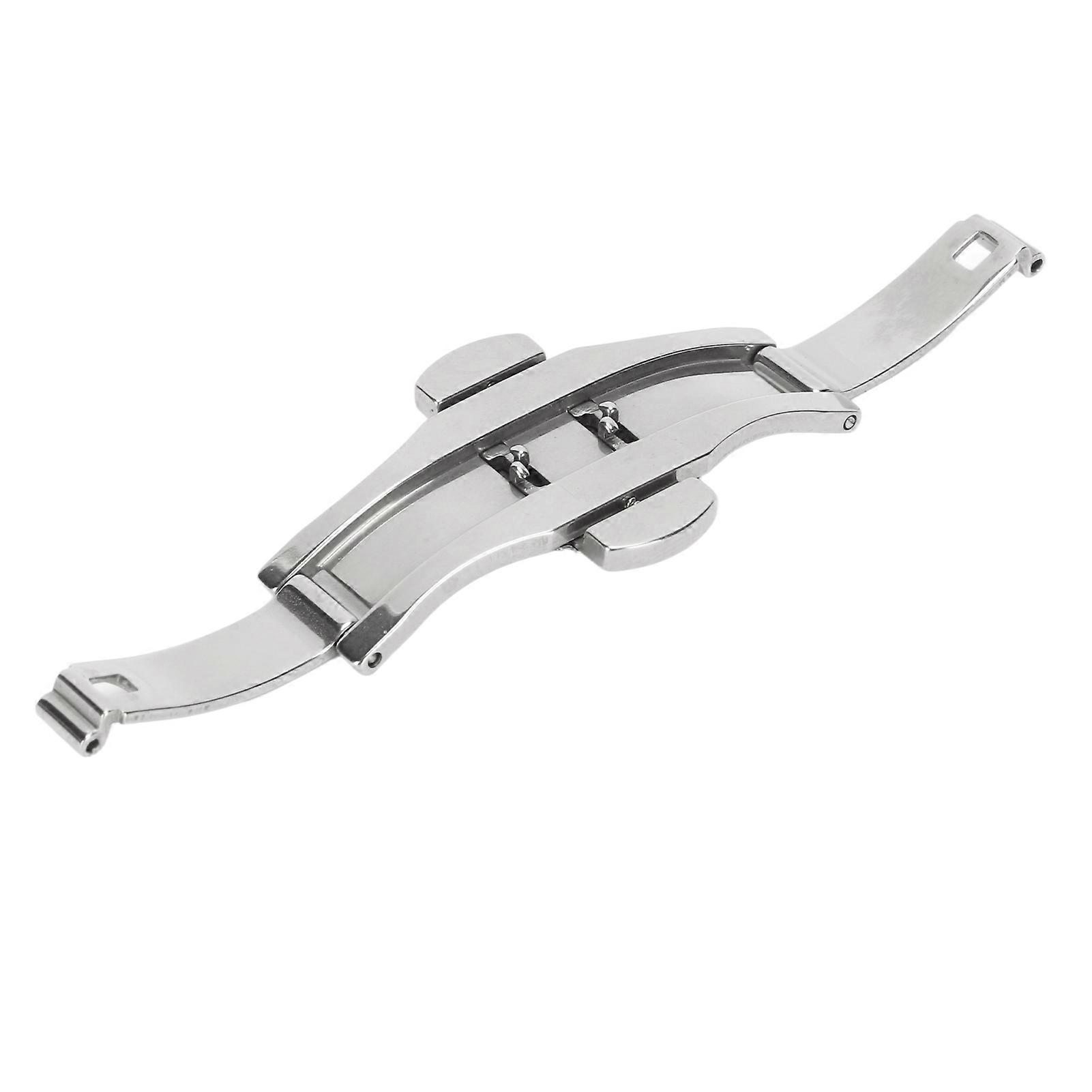 Universal Double Button Folding Stainless Steel Watch Clasp Buckle