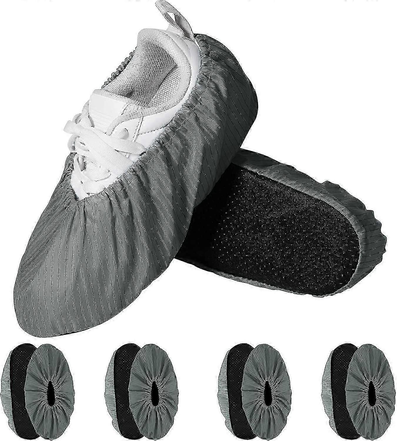 10 Pacotes de Capas de Sapatos Reutilizáveis, Galochas Laváveis com Sola Antiderrapante, Protetores de Sapatos Duráveis para Hospital, Casa, Clínica, Laboratório - KM