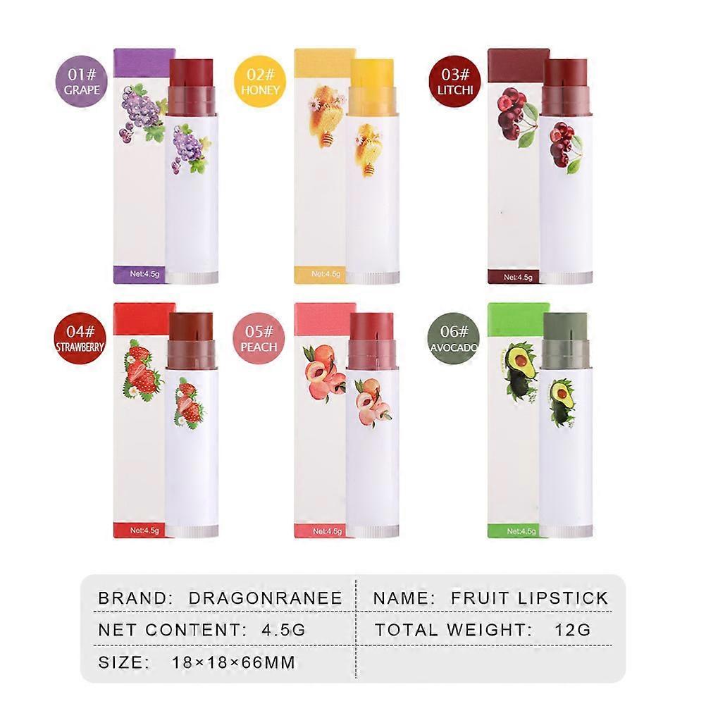 Color-changing Lipstick 4.5g Moisturizing Waterproof Fruit Gloss