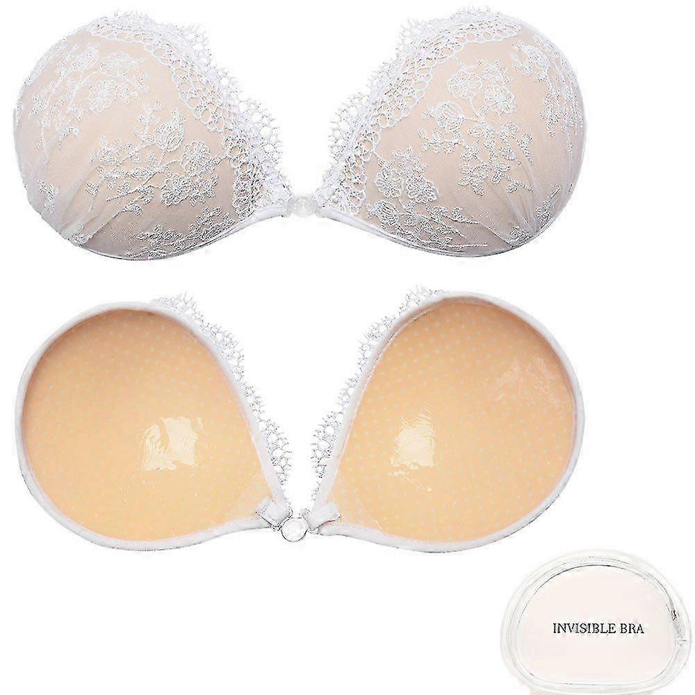 إدراج حمالة صدر مع دانتيل مطرز ، تصميم غير مرئي ، تناسب أنيق ومريح