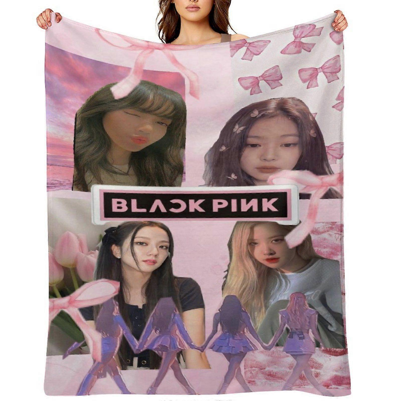 BLACKPINK رمي بطانية هدية ، بطانية من الفانيلا ، مناسبة للرجال والنساء ، مناسبة لجميع الفصول ، بطانية دافئة ، ديكور منزلي (557) 125x100 سم