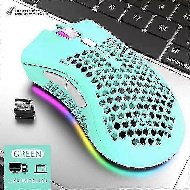 BM600 Rechargeable Gaming Mouse USB 2.4G Wireless RGB Light Honeycomb Gaming Mouse Desktop PC Computers Notebook Laptop Mice sy