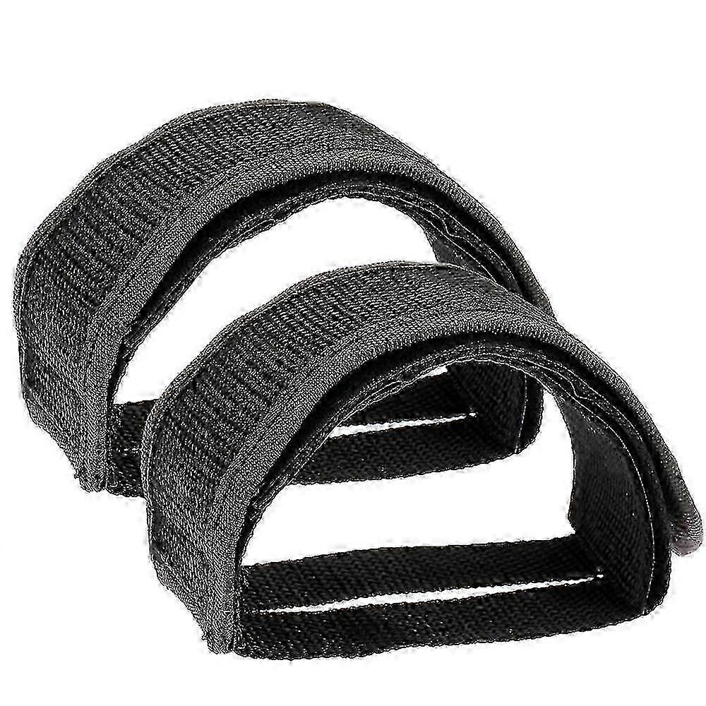 2-Pack Universal Bike Pedal Straps with Toe Clips for Bicycles