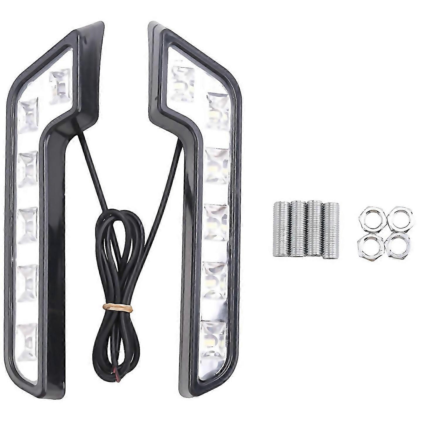 2x 12v Super Bright Drl Led Daytime Running Lights