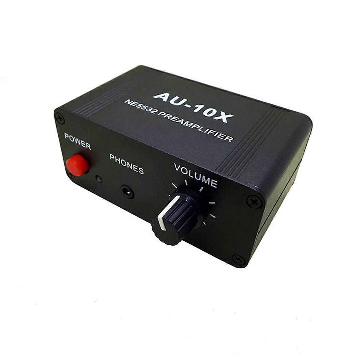 AU-10X NE5532 Audio Signal Preamplifier Headphone Pre AMP Board Gain 20Db 3.5MM Volume Control Tone