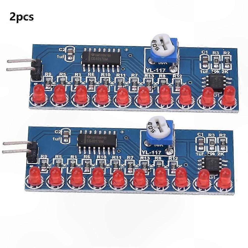 2 Pcs NE555 CD4017 LED Chaser Water Flowing Light Module DIY Electronics Kit Circuit