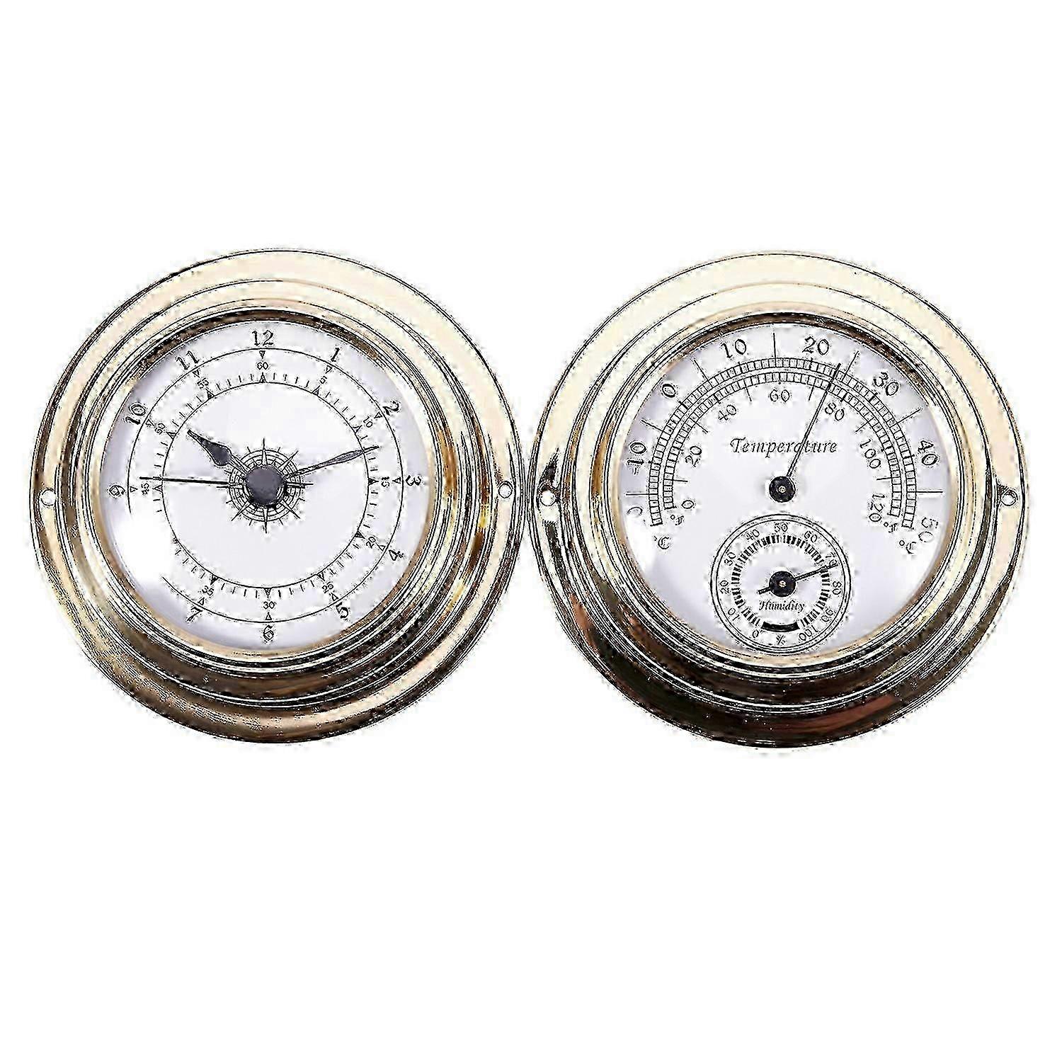 Thermometer Hygrometer Barometer Watches Clock 2 Whole Set Weather Station Meter