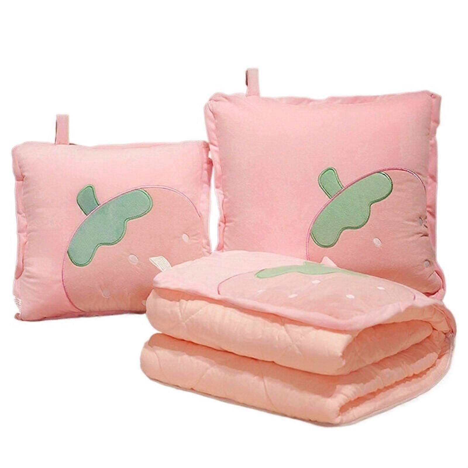 Pillow Blanket 1pc MultiFunctional Pillow 2In1 Quilt Travel Blanket 40x40cm ColorA Office Nap Folding Pillow