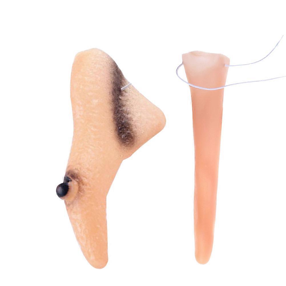 Creative Halloween Dress Up Props Featuring Realistic Witch Nose Shape For Party Decoration 2Pcs