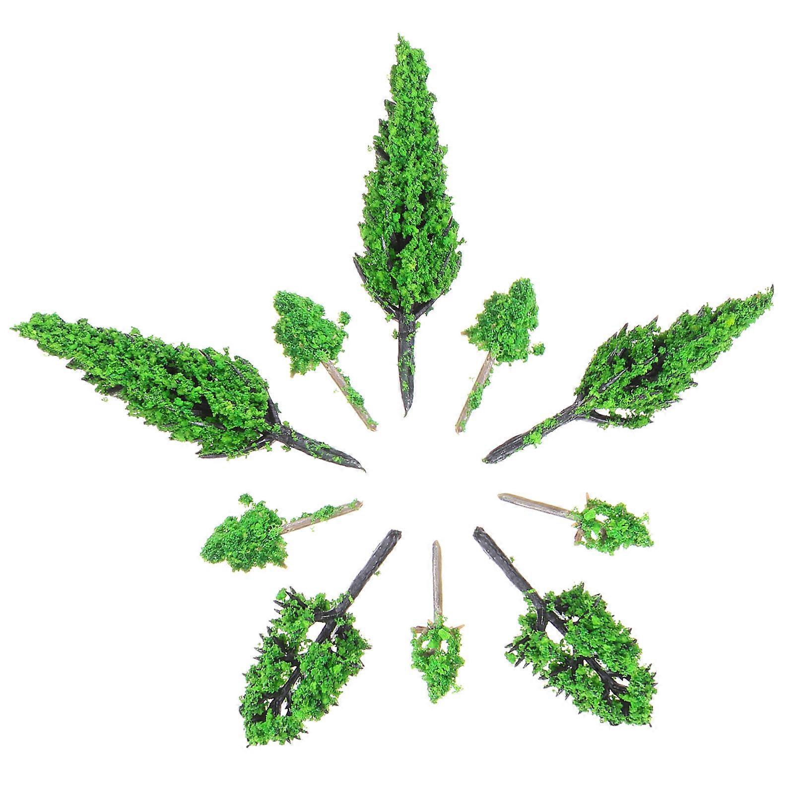Micro Landscape Tree Models 50Pack For Model DIY Making Green Plastic