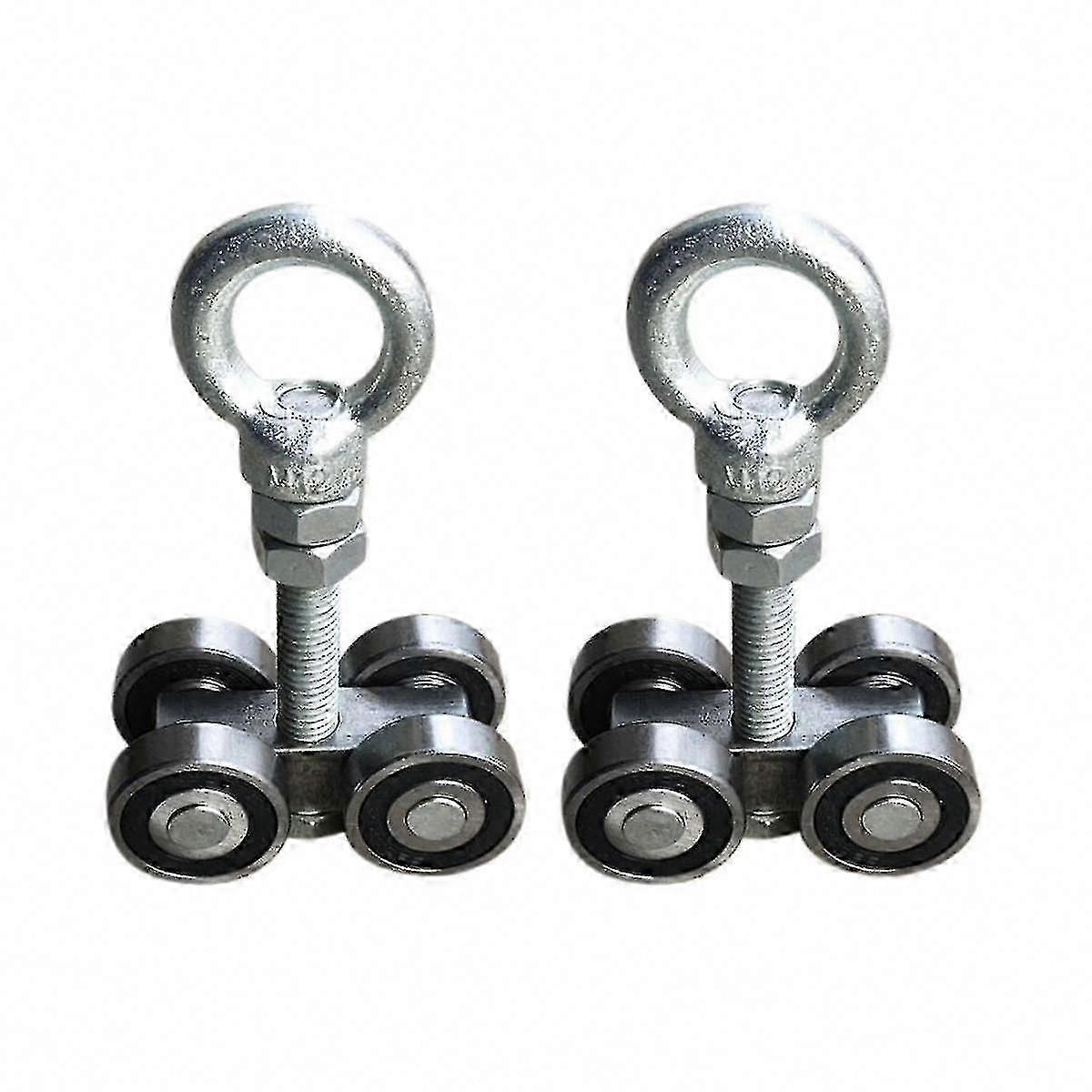 4 Wheel Silent Trolley Assembly Rollers with Four Bearings for Tall Unistruts Strut Channel