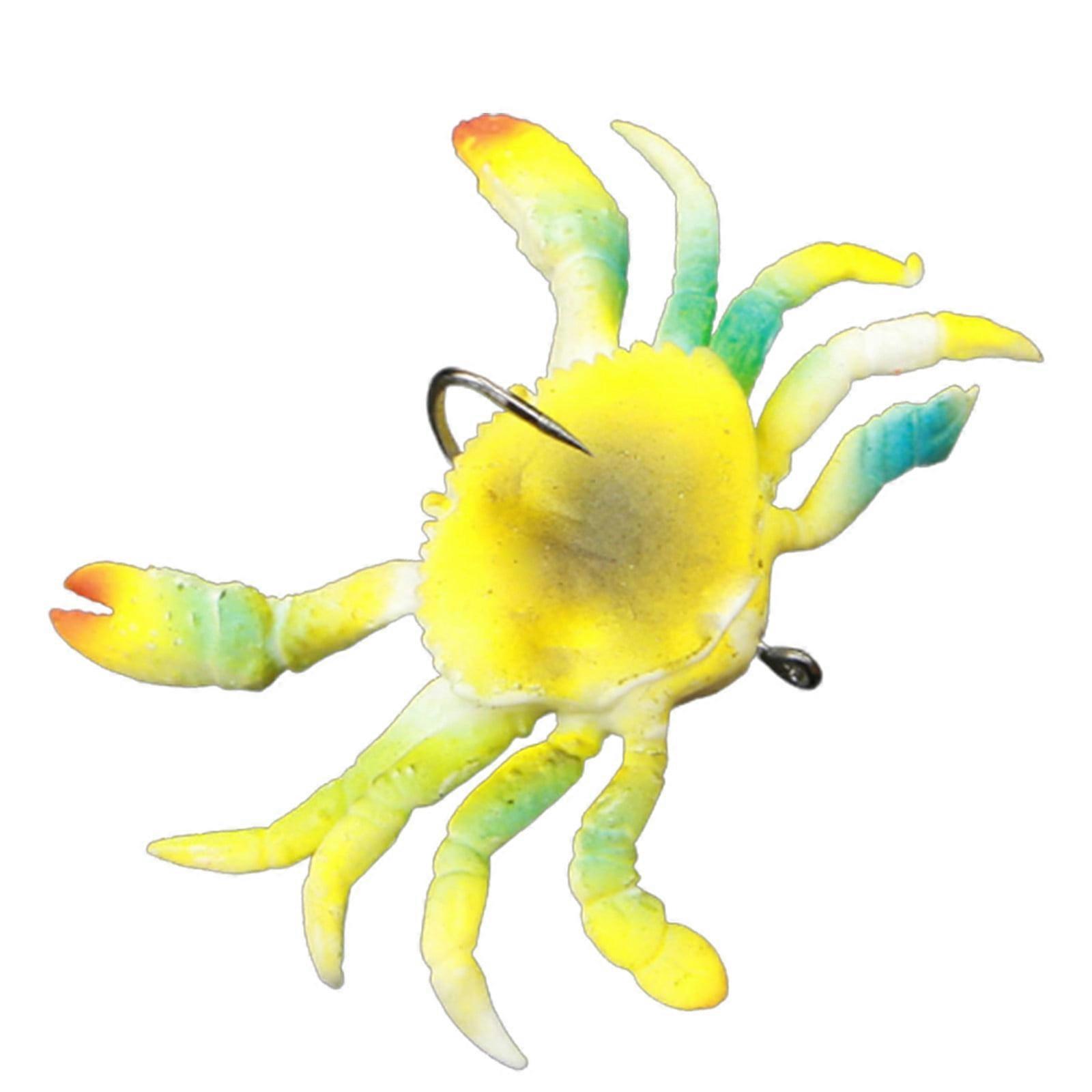 Ycolew Artificial Crab Baits, 3D Soft Lures compatible with Sharp Hooks, Saltwater Fishing Tackle