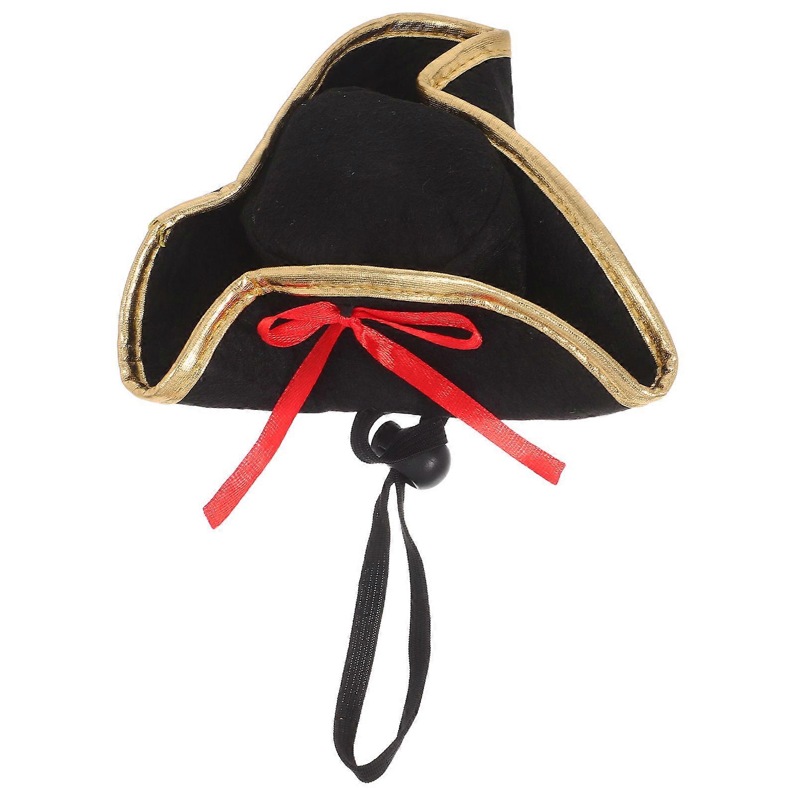 Pirate Costume Cap for Party Use 3Pcs Halloween Cosplay Hat Accessory