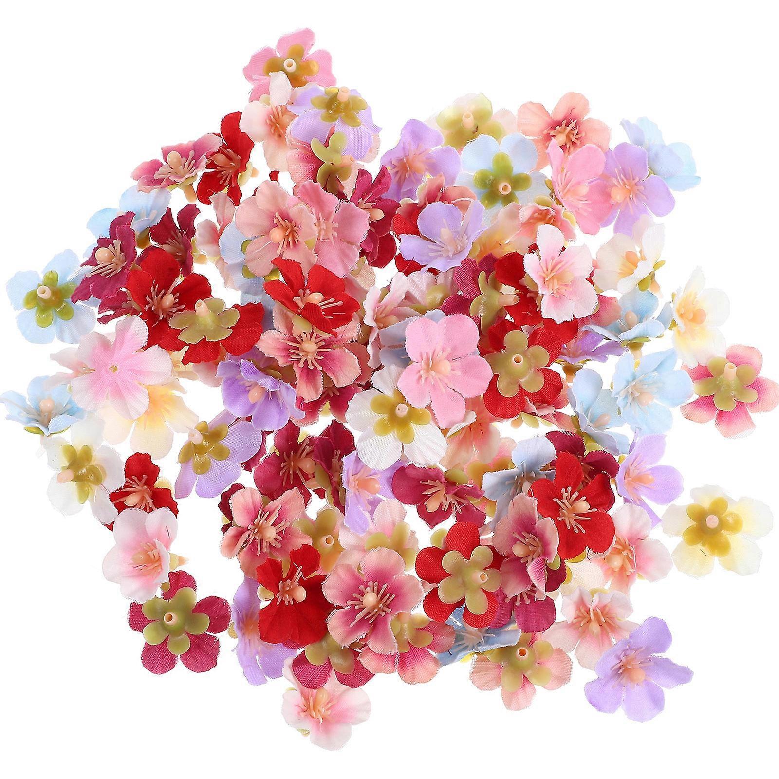 Mini Cherry Blossom Artificial Flowers for Wedding Crafts 100Pcs