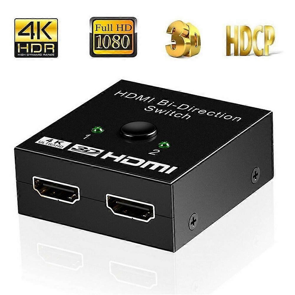HDMI Switch 4K HDMI Splitter, Bi-Directional Splitter 2 in 1 Out / 1 in 2 Out