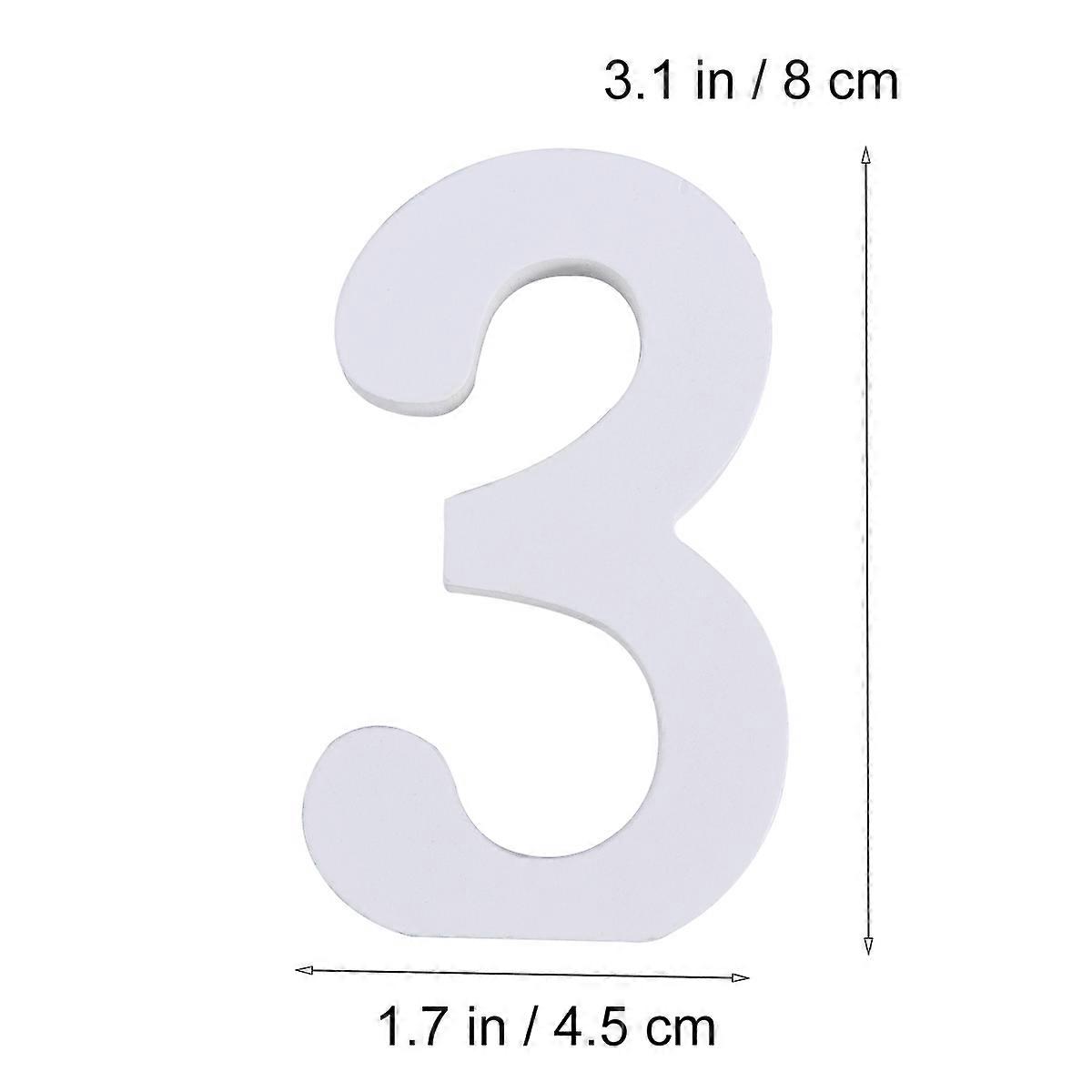 White Wooden Wedding Table Number Decoration with 2Pcs DIY Number Cards