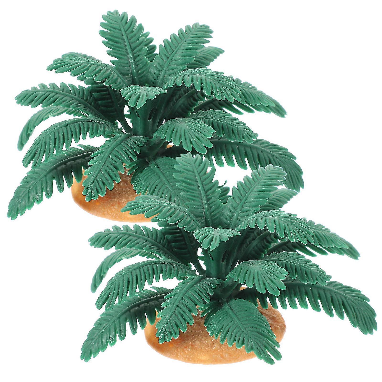 Artificial Palm Tree Scenery Models 6 Pcs Ideal For Mini Landscape Enhancement And Tabletop Decoration