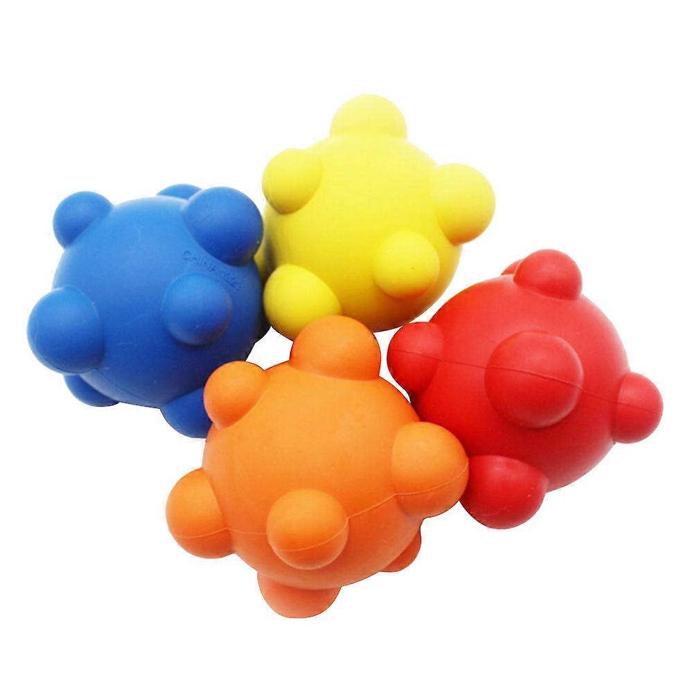 Interactive Dog Toy Rubber Irregular Bouncing Ball Pet Dog Ball 4Pcs