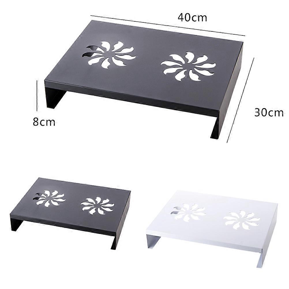Microwave Storage Shelf 2Pcs Induction Cooker For Kitchen Use Black Rectangular Space Saving Design