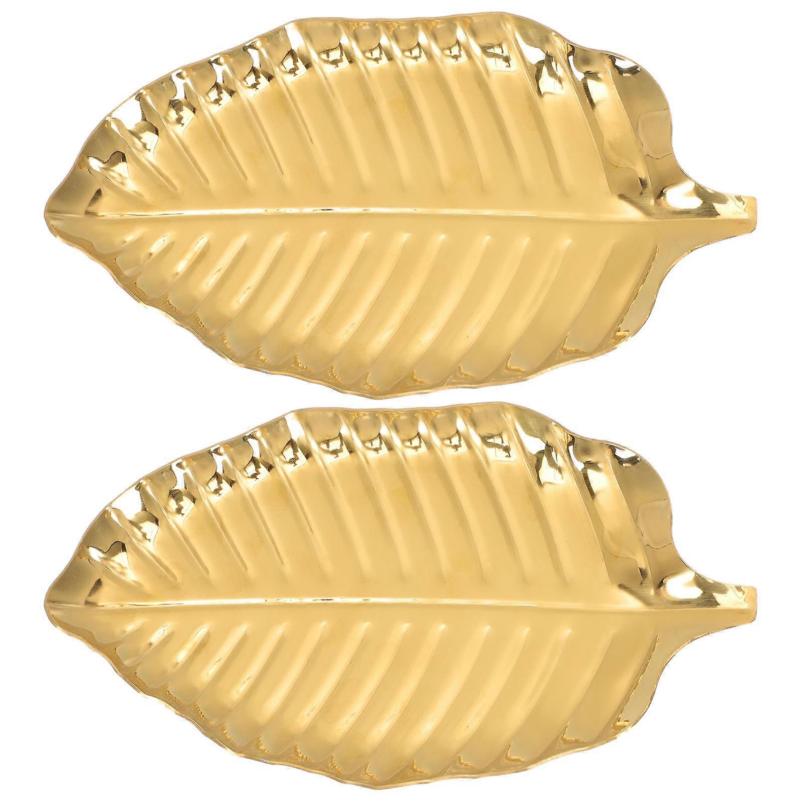 Golden Stainless Design Fruit Plates for Home 6Pcs Pack