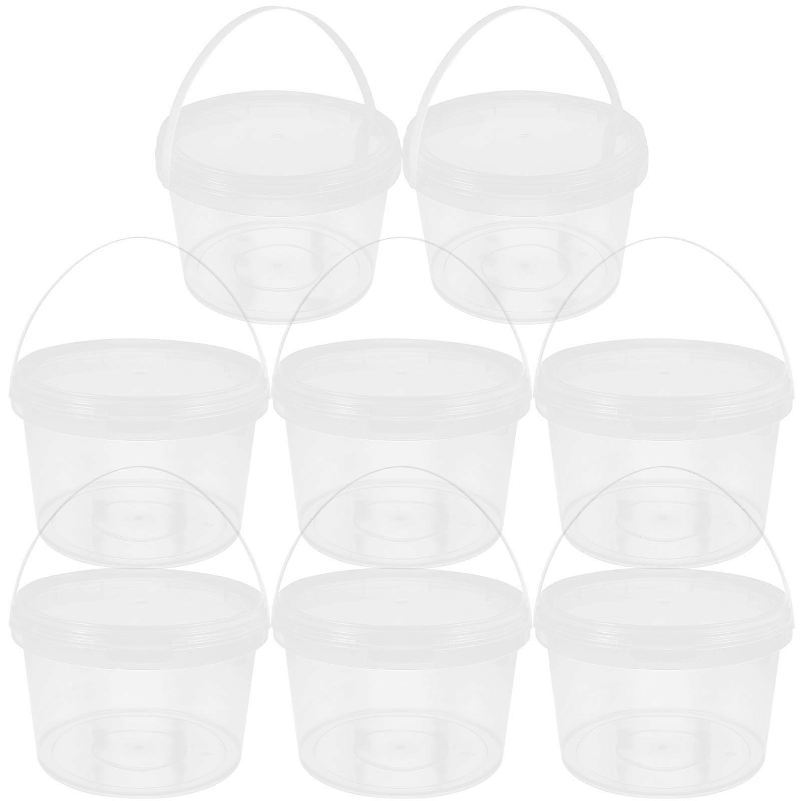Storage Bucket 8Pcs Transparent Lobster Containers for Reusable Storage