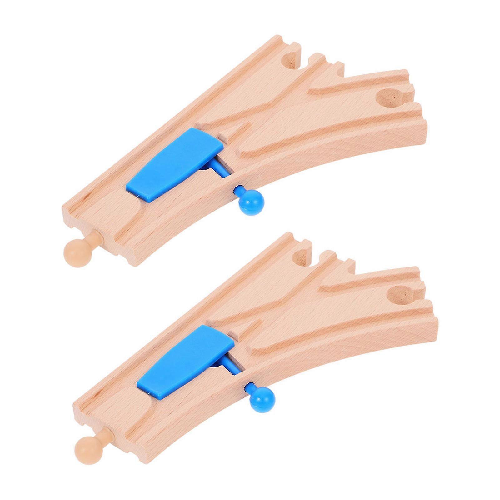 Track Wooden Train Track Accessories for Toy 2Pcs Compatible Train Set