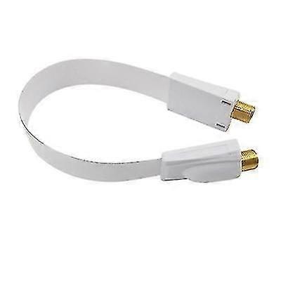White Flat Fcoaxlal Cabl Female To Female Adapter For Tv Monitoring Antenna Connection Az498