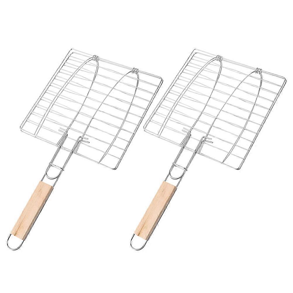 Grill Rack Metal Tool For Daily BBQ Food Preparation With Anti-Scalding Handle 4Pcs 44X23Cm