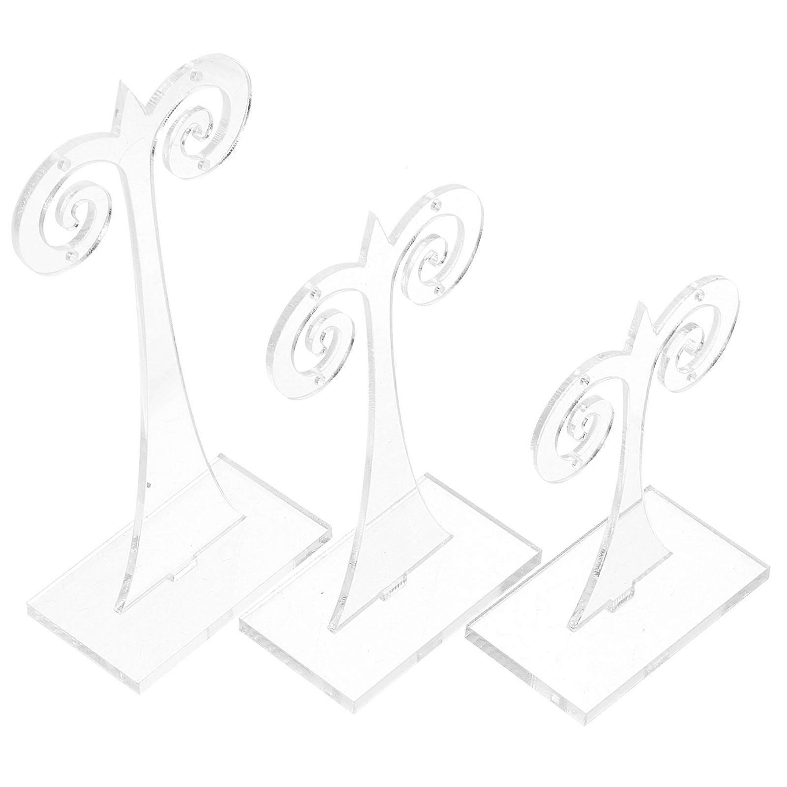 Jewelry Retail Holder 6 Pcs Acrylic Earring Organizer For Store Use Featuring Transparent Material