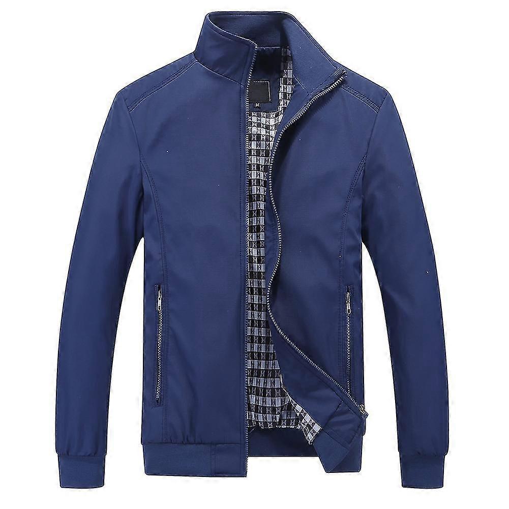 2025 Cloudstyle Men's Casual Solid Color Stand Collar Loose Jacket