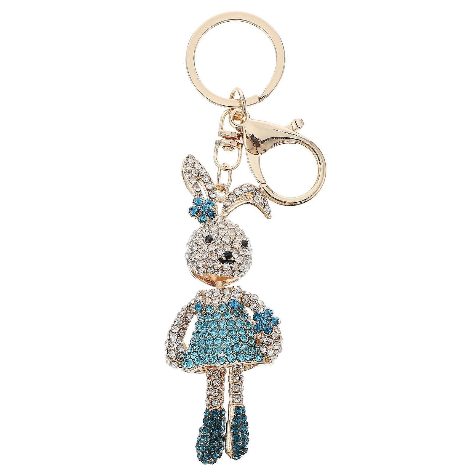 Creative Key Chain Rabbit Shape Zinc Alloy Hanging Portable Accessory 1Pack