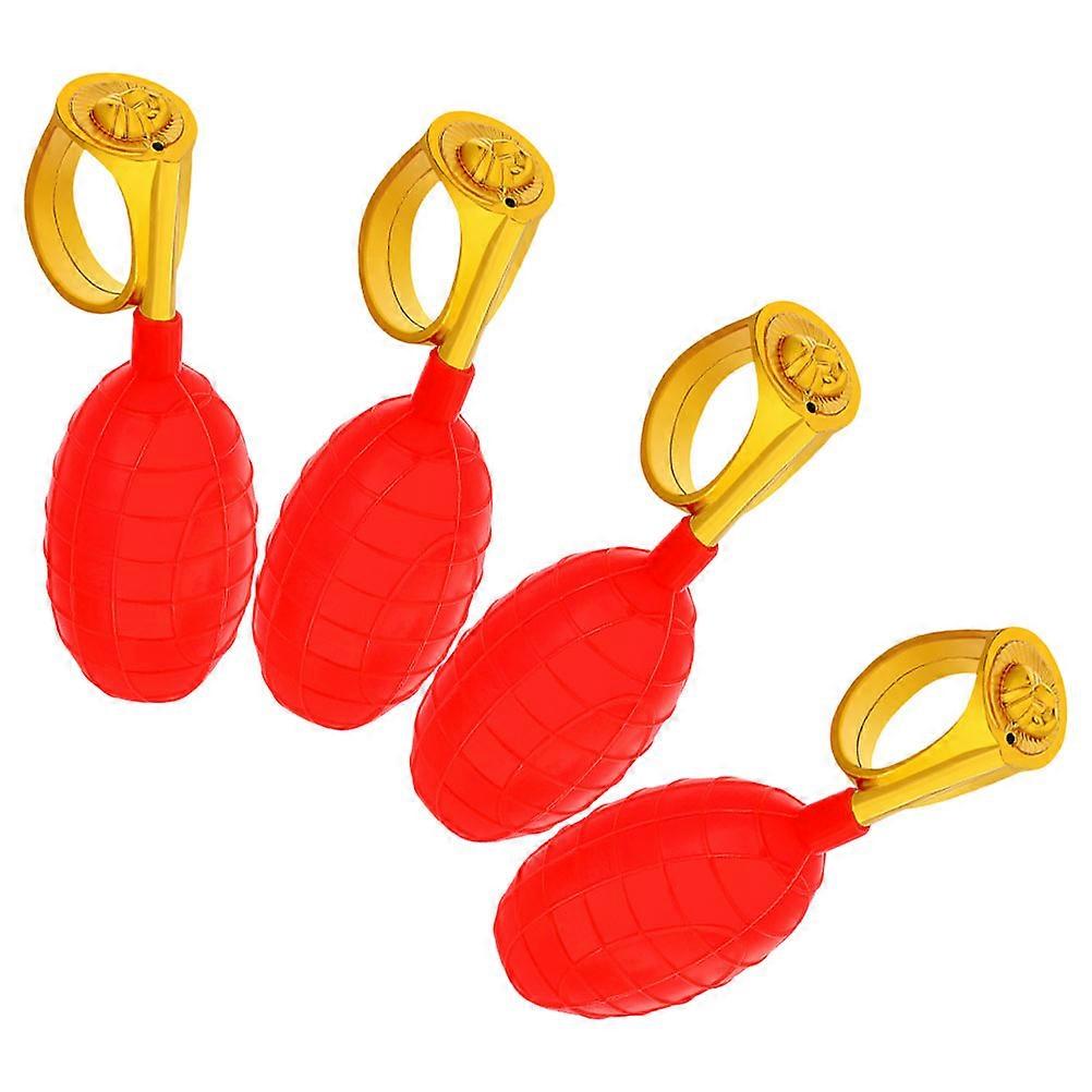 Water Spray Ring Prank Toy for Party Playing 12Pcs Plastic Red