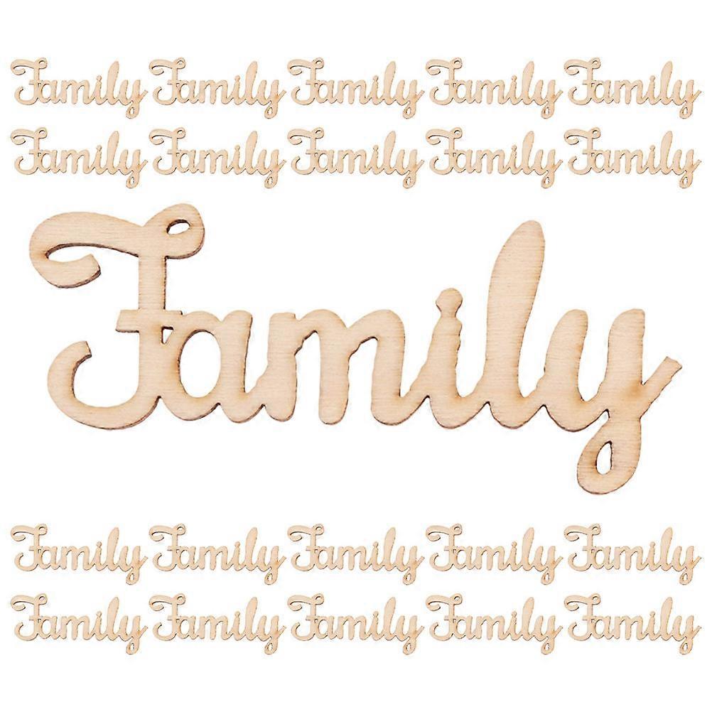 Wooden Letters 200 Pcs Rustic Family Tree Decorations For Holidays DIY Projects Ornaments Flat Shapes